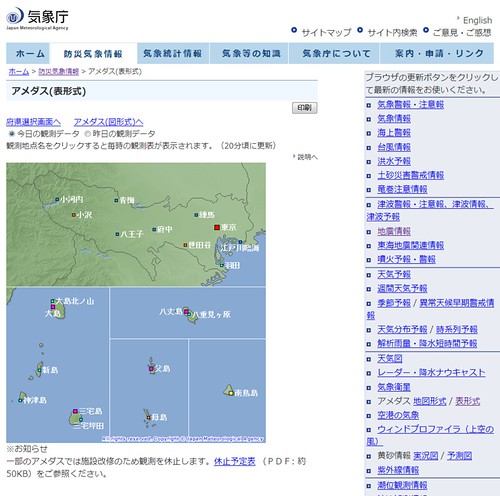 気象庁 - アメダス(表形式)_1268309852974